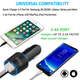 Illustration for article titled Phone Car Charger at only $5.49, QC3.0A Dual Port USB Car Charger+5ft Phone Charging Cable with free shipping em/em